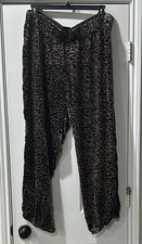 JOHNNY WAS Animal Print Velvet Mix Jogger Pant Size XXL