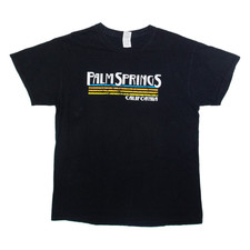T-Shirt Noir Pour Hommes Palm Springs Californie L