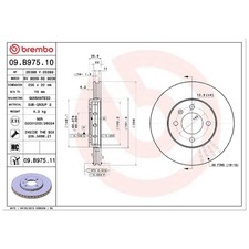 2x Brembo Scheibenbremse vorne 1S0615301J 1S0615301 JZW698302CD | 910831