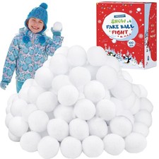 100 Pack Snow Toy Ball for Kids 2 Inch Artificial Snow Fight Ball Set Realist...
