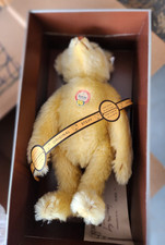 Vintage STEIFF Musical Bear 1928 Yellow Replica 1992 New in Box Never Displayed