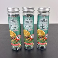 Scentsicles O Christmas Tree Scented Ornaments and Hooks Lot Of 3 Total 18