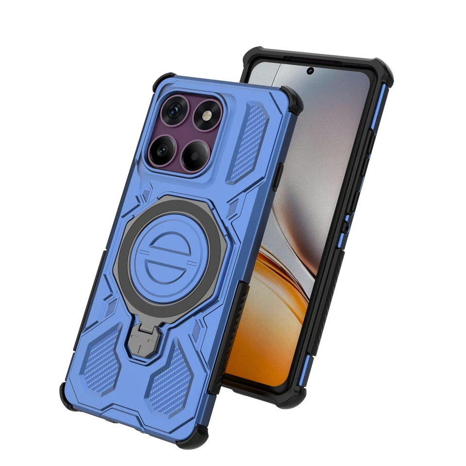 For Motorola Edge 60 Pro, Shockproof Hybrid Armor Ring KickStand Case Cover - Image 4 of 4