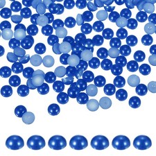 800 Pcs 8mm Dark Blue Half Round Pearls Beads for Crafting