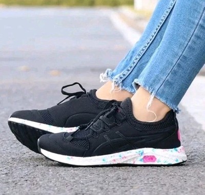 ASICS HyperGEL-SAI BLACK/PINK 1022A013-001 WOMEN'S RUNNING CASUAL SHOES 