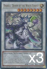 3X Yugioh Diabell, Queen of the White Forest MP25-EN221 Ultra Rare 1st Ed NM