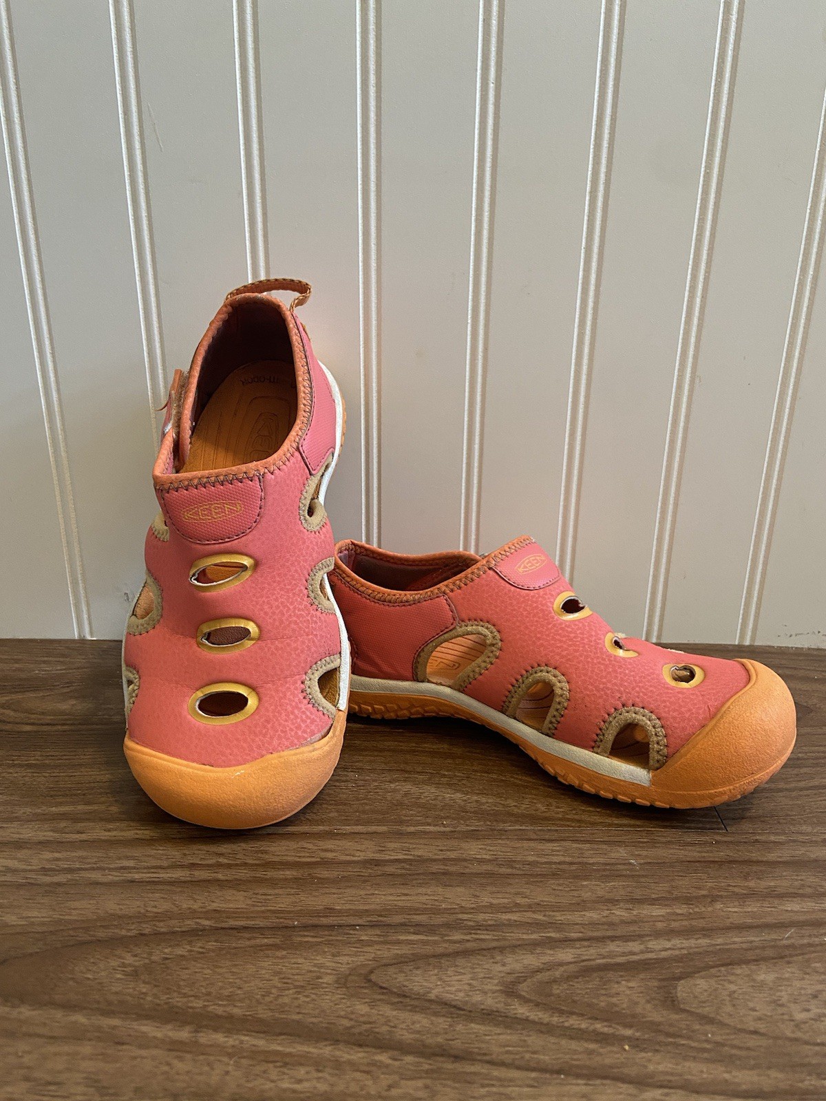 Sandali ibridi Keen Stingray escursionismo acqua lavabili comodi rosa arancione bambini 1