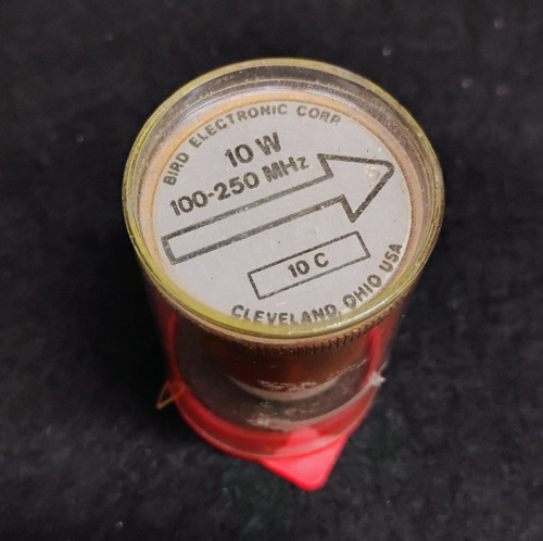 Bird Electronic Corp. Watt Meter Element/Slug 10 Watt. 100-250mc. 10C, 10 C.