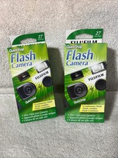 2 Fuji Disposable Camera Quick Snap Flash 400 35mm 27 Exp New Expired 05/2025