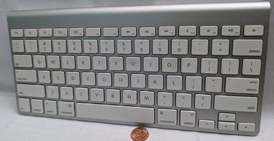 GENUINE Apple.A1314.Keyboard.Wireless Bluetooth.Mac.PC.Aluminium.tested works