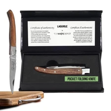 TopKnife Laguiole 4-1/2" Multipurpose Folding Steak – Elegant Rosewood Handle...