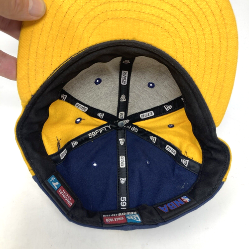 Indiana Pacers New Era Official Team Color 2 Tone 59 FIFTY Fitted Hat Size 7 1/2 - Picture 9 of 9