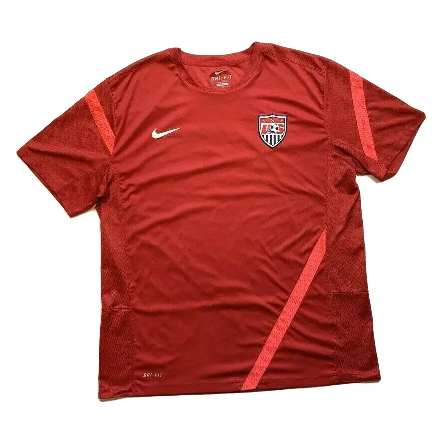 Nike USA National Soccer Team Athletic Top T-Shirt Mens XL Dri-Fit Short  Sleeve