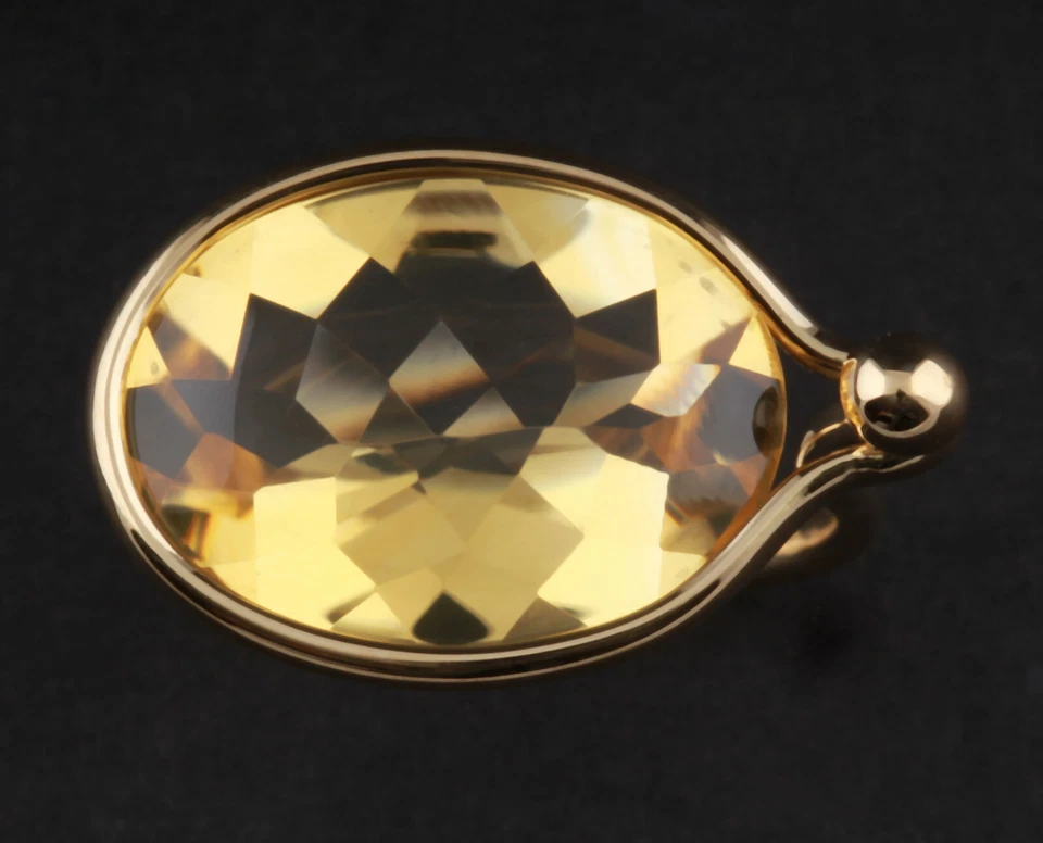 Anillo de oro Georg Jensen con citrino # 1506, 18 quilates. Sabana. V. Torun. ¡NUEVO! Foto 3 de 4