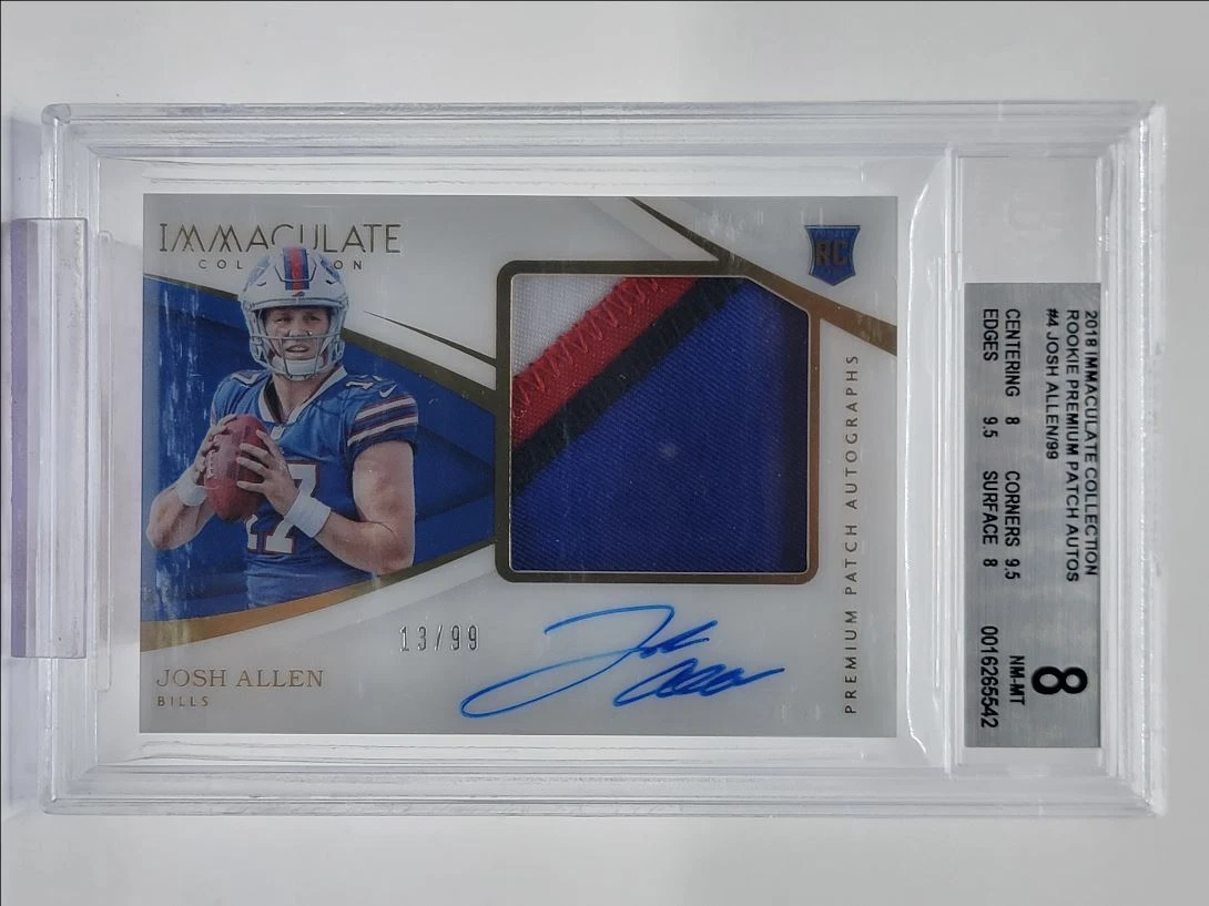Josh Allen Panini Immaculate Collection Premium Patch Rookie Autograph #PRJA Base