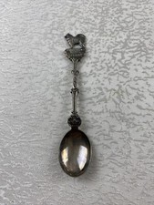 Antique Collectable Souvenir Silver Plated Spoon SKEESHOND Dog Mark Unknown