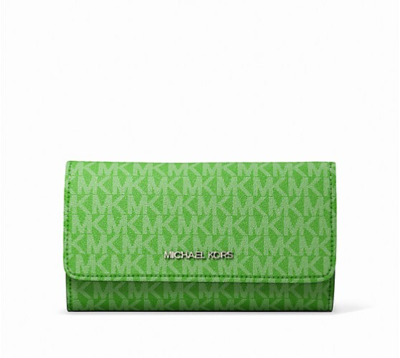 New Michael Kors Jet Set Travel Large Logo Trifold Wallet  display picture 1