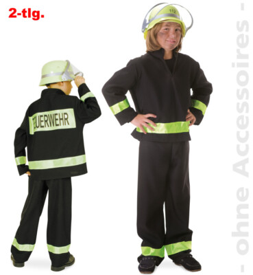 🔥Feuerwehr Uniform Kostüm Anzug 🔥 Kinder Jungs Jungen Fasching Karneval  🔥