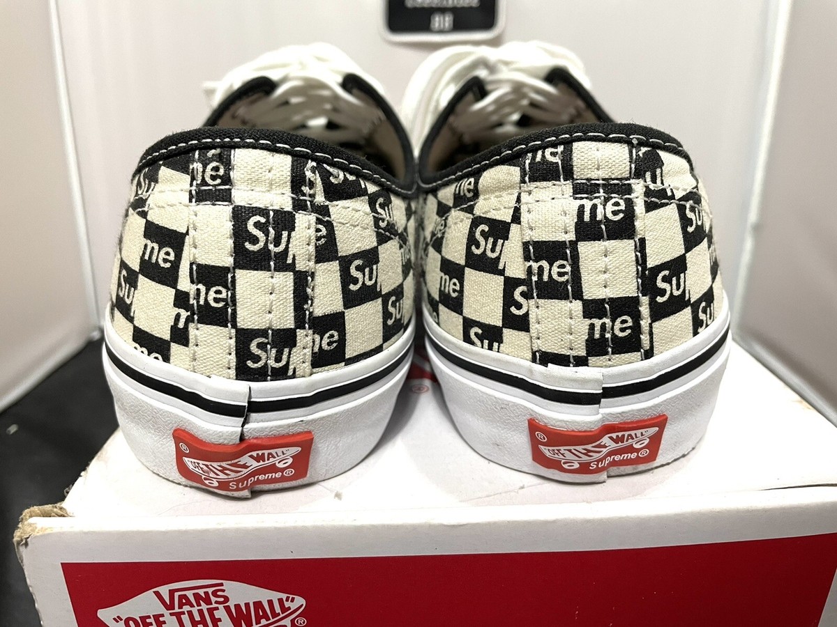 Sneak Peak At The Supreme x Vans Authentic Checkerboard •