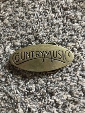 Country Music Belt Buckle - BBB - Solid Brass - Vintage - Western