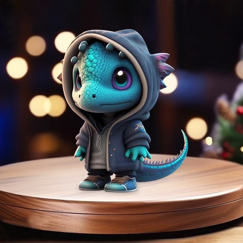 Cool Dragon Dinosaur Figurines Cute Cartoon Desk Decor Home Decoration