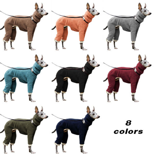 Winter Fleece Turtleneck Whippet Greyhound Gree Dog Jumper Dog Clothes Coat New - Afbeelding 1 van 20