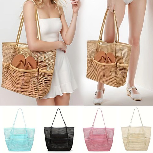 Borsa In Paglia Grande Con Tracolla E Cerniera: La Compagna Perfetta Per Spiaggia E Tutti I Giorni!