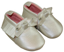 Carter's Just One You Soft Soled Bow Crib Shoes Baby Girls Size 0-3 months NEW