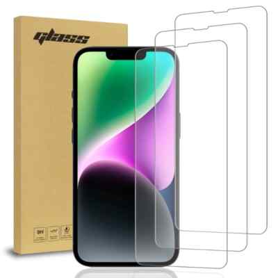 For Apple iPhone 14 Plus 2.5D Tempered Glass Screen Protector (3 Per Pack)