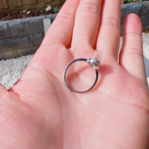 Beautiful Good Quality Natural Blue Topaz S925 Ring, Adjustable Size - Picture 6 of 7