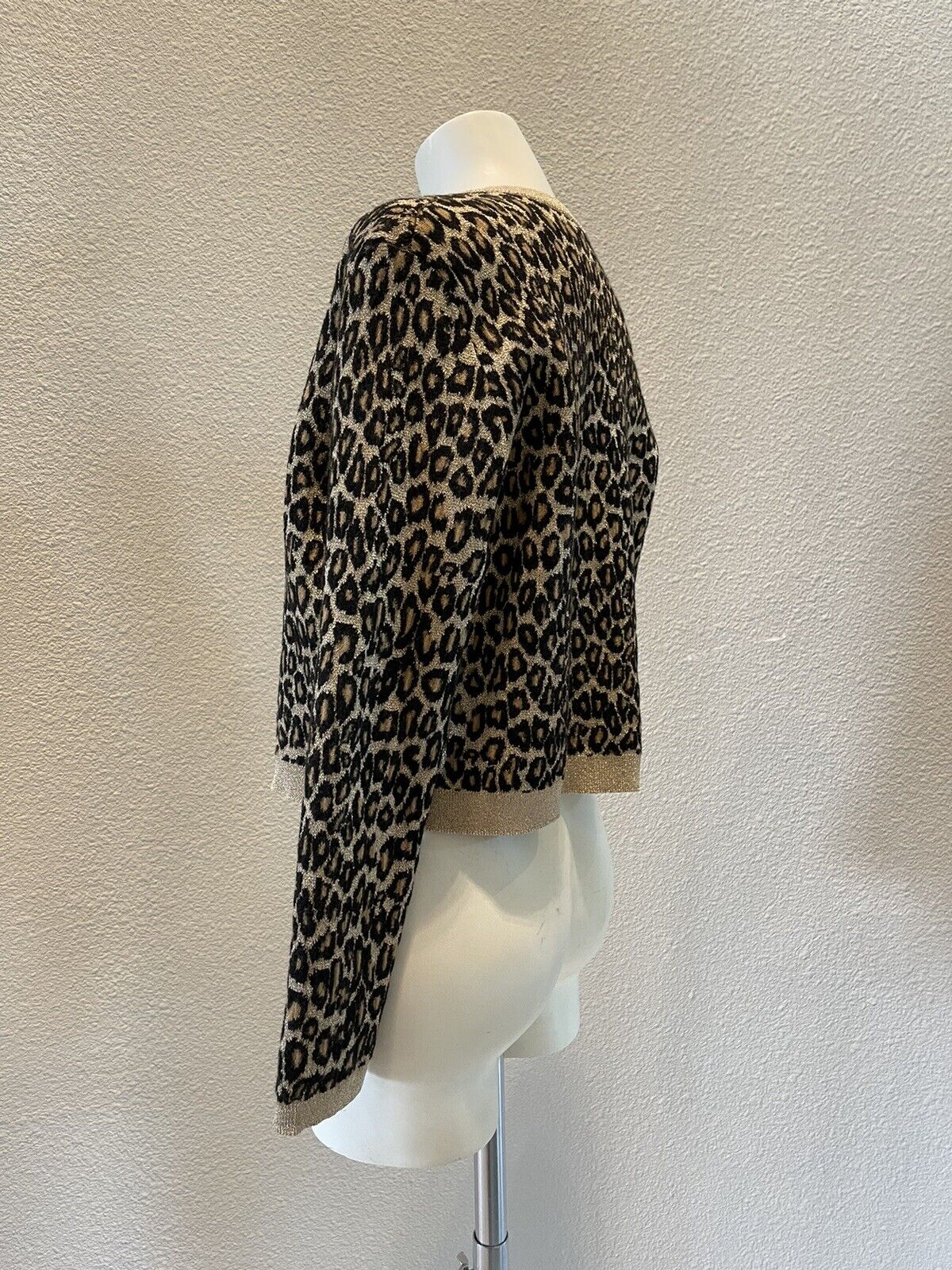 MIU MIU Wool Leopard Cardigan Size 44 - image 4
