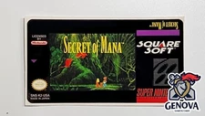 Secret of Mana Snes Replacement Game Label Sticker Precut