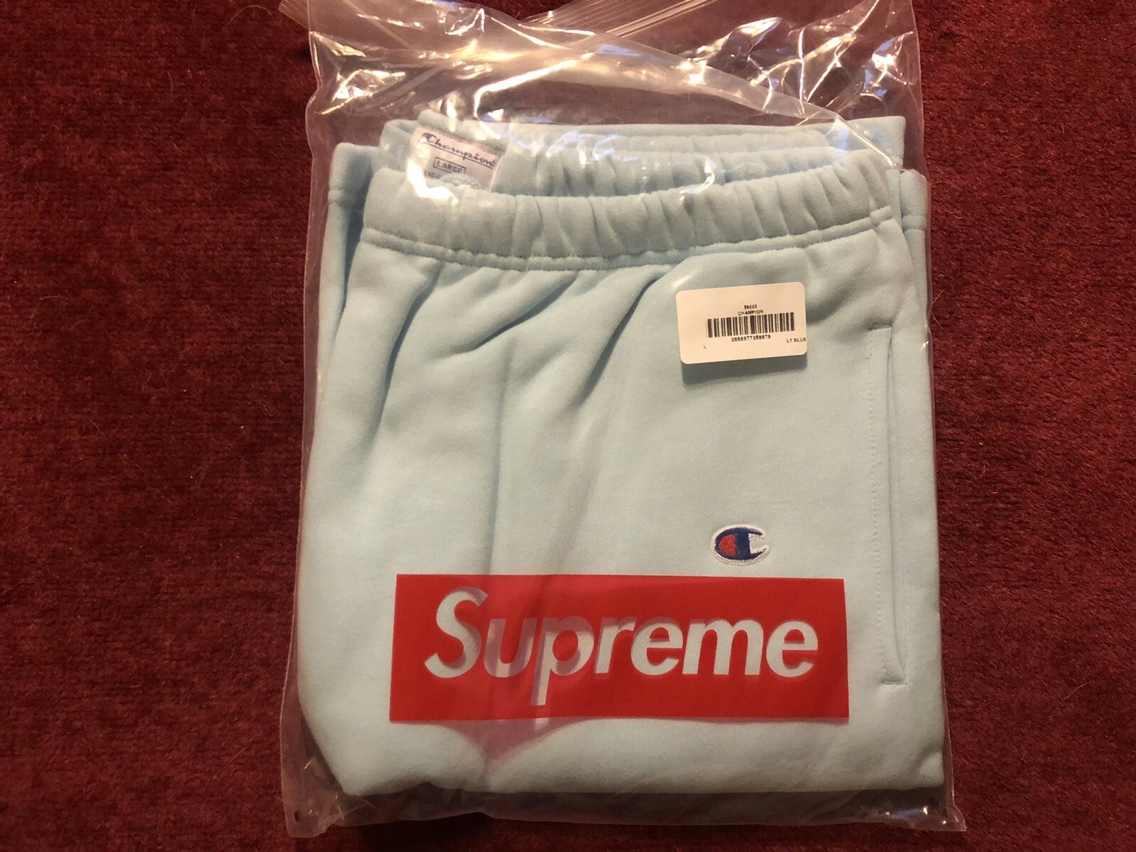 Supreme Champion Sweatshort Light Blue Size L Large NEW 100% Authentic SS18
