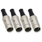 Metal Housing - 4,5 Pin DIN Connector Male for Audio Cables & Interconnects
