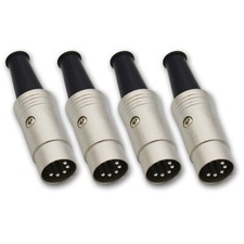 Metal Housing - 4,5 Pin DIN Connector Male for Audio Cables Interconnects
