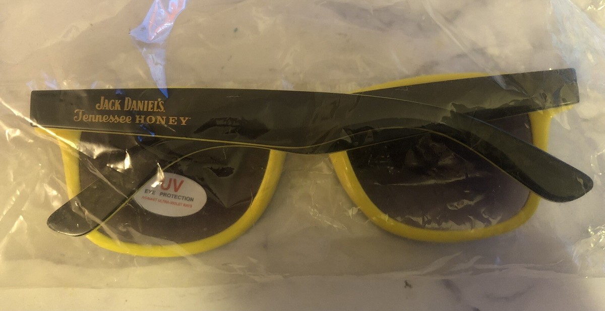 Jack Daniels Tennessee Honey Whiskey Black Yellow Sunglasses