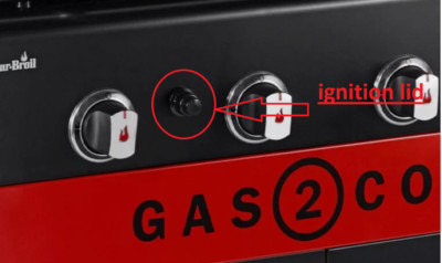 Char-Broil Gas2Coal 330 - 3 Brenner Dual Fuel BBQ Grill Zünddeckel Abdeckung