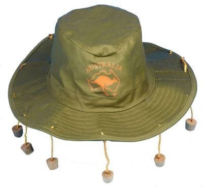 HENBRANDT CROCODILE DUNDEE AUSTRALIA DAY AUSSIE CORK DRINKING HAT FANCY DRESS ASHES PARTY