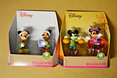 Bullyland Disney-Mickey & Minnie Mouse zu Weihachten + im Halloweenkostüm 15082 - Bild 1 von 3