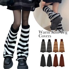 1 Pair Women Punk Leg Warmers Harajuku Gothic Knit Protection Boot Socks