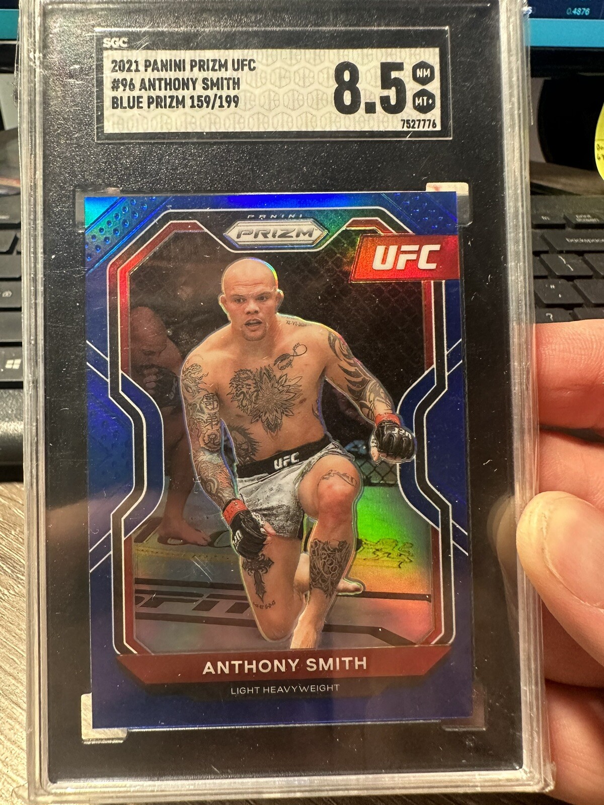 2021 Panini Prizm UFC Blue #96 Anthony Smith /199 Debut MMA Light Heavyweight RC