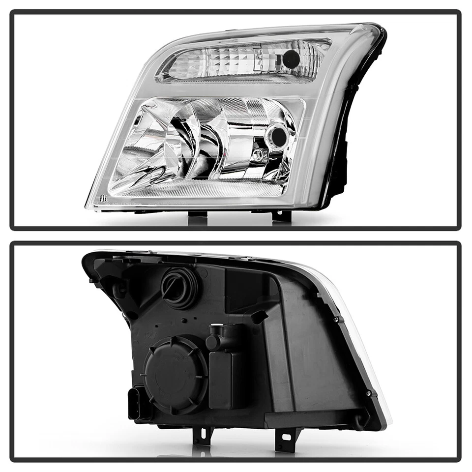 Par de faros cromados izquierda+derecha para Ford Transit Connect 2010-2013 Foto 3 de 4