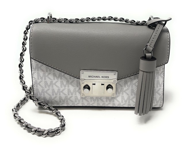 small white mk purse