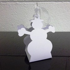 White Snowman Favour Box Christmas Tree Decoration - Choose Quantity