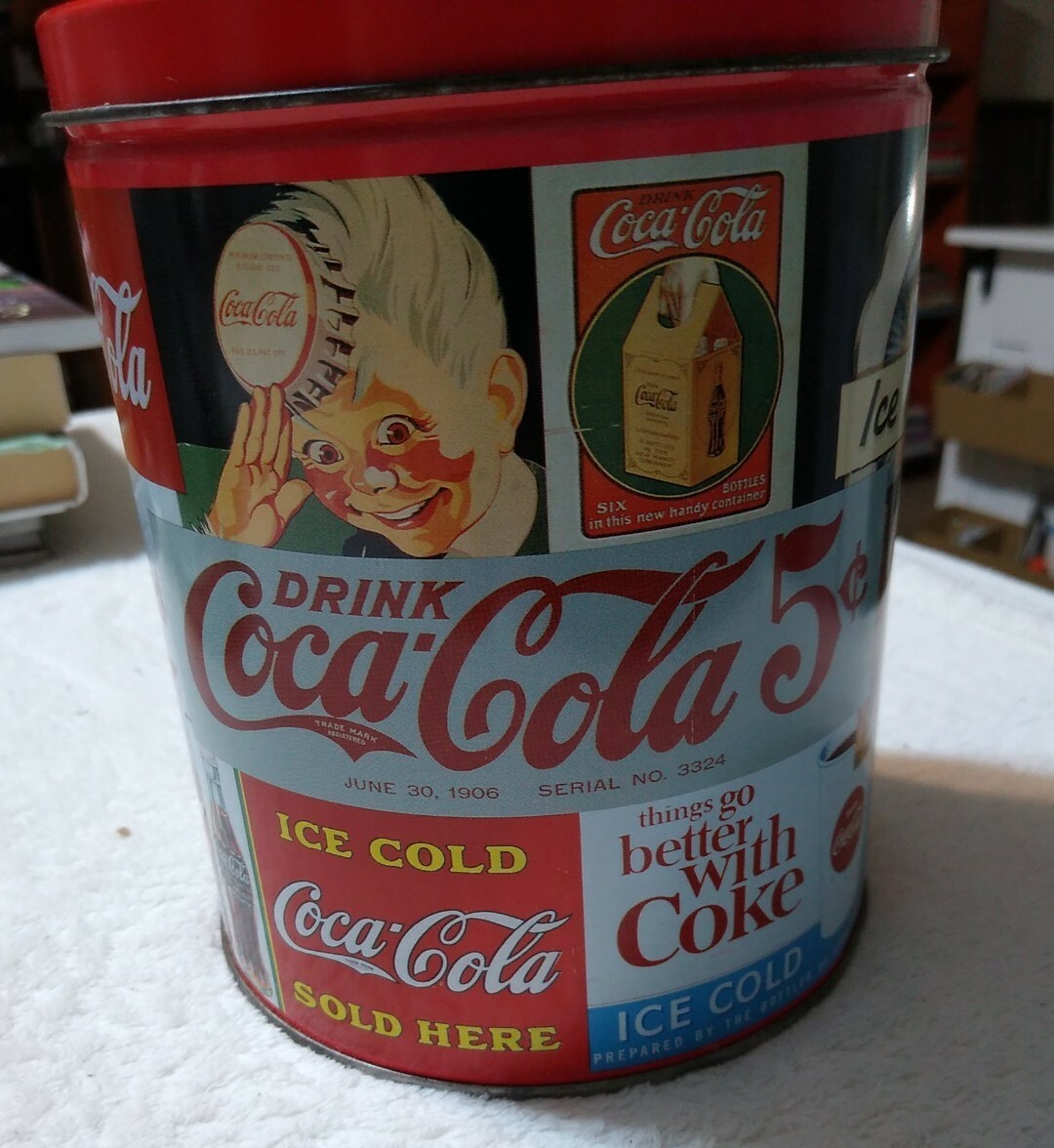Vintage Coca-Cola Jigsaw Puzzle Collectible Tin Can Complete