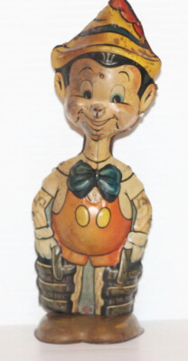 Vintage Original 1939 Walt Disney Ent Marx Pinocchio Tin