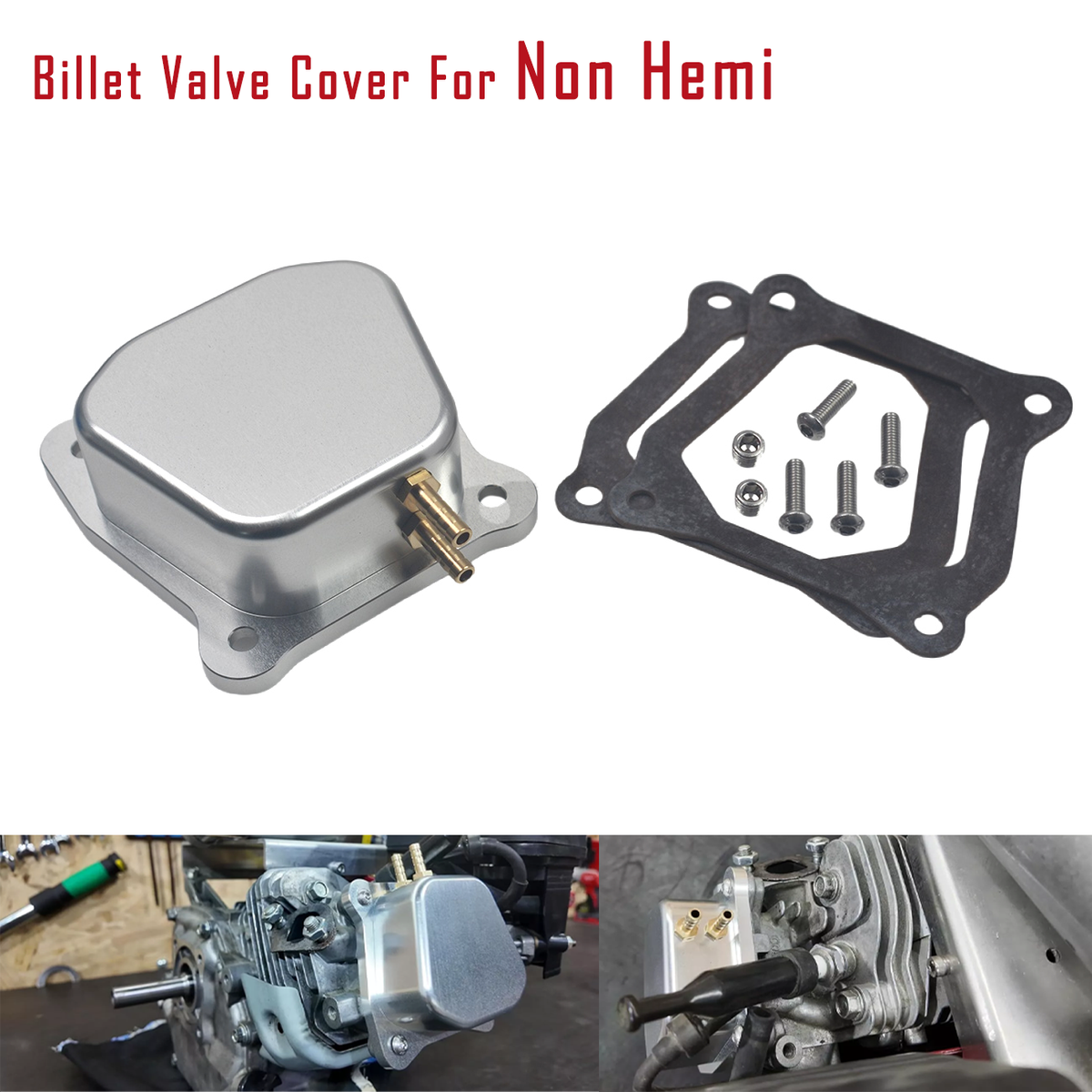 Billet Aluminum Valve Cover For Predator 212cc / 196cc & Honda GX160-GX200 – Black, Mini Bike & Go-Kart Ready