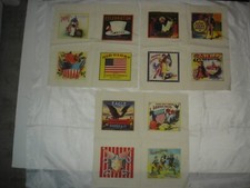 3 SETS OF PATRIOTIC FABRIC PANELS OF 4 PANELS EACH - NEW