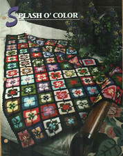 NEW SPLASH O' COLOR ANNIE'S CROCHET QUILT  AFGHAN CLUB PATTERN INSTRUCTIONS