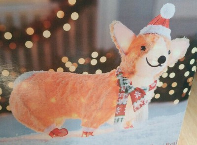 holiday living lighted corgi
